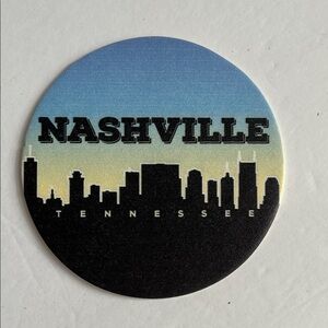 Nashville Skyline Coasters Set of 8 Drink Coasters Tennessee Home Decor